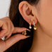 Cherry & Pearl Charm Trio Hoop Earring Set | 80E63109