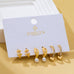 Cherry & Pearl Charm Trio Hoop Earring Set | 80E63109