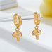 Crystal Mushroom Huggie Hoop Earrings | 80E63093