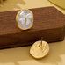 Vintage Pearlized Bow Button Stud Earrings | 80E63089