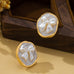Vintage Pearlized Bow Button Stud Earrings | 80E63089