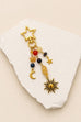 STAINELESS STEEL CELESTIAL SUN MOON STAR BEADED BAG CHARM | 40KC188
