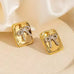 18K STAINLESS STEEL WATERPROOF BOW STUD EARRING | 40E546