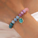 Natural Stone Cateye Charm Stretch Bracelet | 80B1901