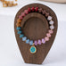 Natural Stone Cateye Charm Stretch Bracelet | 80B1901