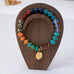 Natural Stone Heart Charm Stretch Bracelet | 80B1900