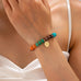 Natural Stone Heart Charm Stretch Bracelet | 80B1900
