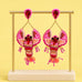 Charming Lobster Seed Bead Drop earrings | 40E550