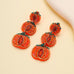HALLOWEEN PUMPKIN SEED BEAD DROP EARRINGS | 40E551
