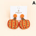 HALLOWEEN PUMPKIN SEED BEAD DROP EARRINGS | 40E551