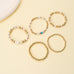 Gold-Tone Mixed Beaded Stretch Bracelet Set | 40B5250