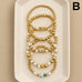 Gold-Tone Mixed Beaded Stretch Bracelet Set | 40B5250