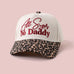 Leopard Brim Embroidered Graphic Baseball Cap | 40HW770