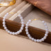 Classic Pearl Beaded Hoop Earrings | 80E63179