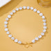 Faux Coin Pearl & Gold Spacer Bead Toggle Necklace|80N93728