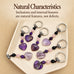 Natural Gemstone Heart Dangle Bag Charm Key Chain | 40KC197