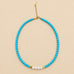 PEARL ACCENT TURQUOISE BEADED NECKLACE | 40NK9774