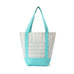 Striped Canvas Polyester Cotton Shoulder Tote Bag | 40P656