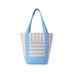 Striped Canvas Polyester Cotton Shoulder Tote Bag | 40P656