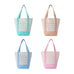 Striped Canvas Polyester Cotton Shoulder Tote Bag | 40P656
