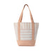 Striped Canvas Polyester Cotton Shoulder Tote Bag | 40P656
