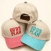 Embroidery "GOD'S PLAN" Striped Brim Baseball Cap | 40HW766