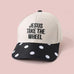 "JESUS TAKE THE WHEEL" Polka Dot Baseball Cap | 40HW767
