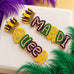 Mardi Queen Seed Beaded Dangle Earrings | 40E557