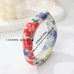 Floral Print Chunky Domed Resin Bangle Bracelet | 40B5279