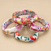 Floral Print Chunky Domed Resin Bangle Bracelet | 40B5279