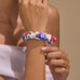 Floral Print Chunky Domed Resin Bangle Bracelet | 40B5279