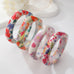Floral Print Chunky Domed Resin Bangle Bracelet | 40B5279