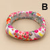 Floral Print Chunky Domed Resin Bangle Bracelet | 40B5279