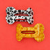 Animal Print Dog Bone-Shaped Hair Claw Clips | 40H1217