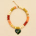 Chunky Beaded Heart Pendant Necklace | 40NK9797