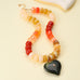 Chunky Beaded Heart Pendant Necklace | 40NK9797
