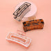 Hollow Rectangular Tortoise Acetate Hair Claw Clip | 40H395