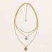 Layered Enamel Heart & Pavé Evil Eye Disc Necklace| 31N22009