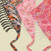 Paisley Print Fringe Triangle Hip Scarf Belt | 40SC752