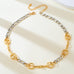 Two-Tone Mixed Chain Horsebit Link Necklace | 80N93871
