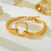 Hammered Square Link Toggle Bracelet | 80B1964