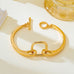Hammered Square Link Toggle Bracelet | 80B1964