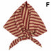 Striped Triangle Neck Scarf Shawl | 40SC747