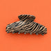 Brown Zebra Print Rounded Hair Claw Clips | 40H1266