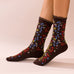 FLORAL PRINT SHEER MESH CREW SOCKS | 40S02097