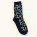 FLORAL PRINT SHEER MESH CREW SOCKS | 40S02097
