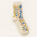 FLORAL PRINT SHEER MESH CREW SOCKS | 40S02097