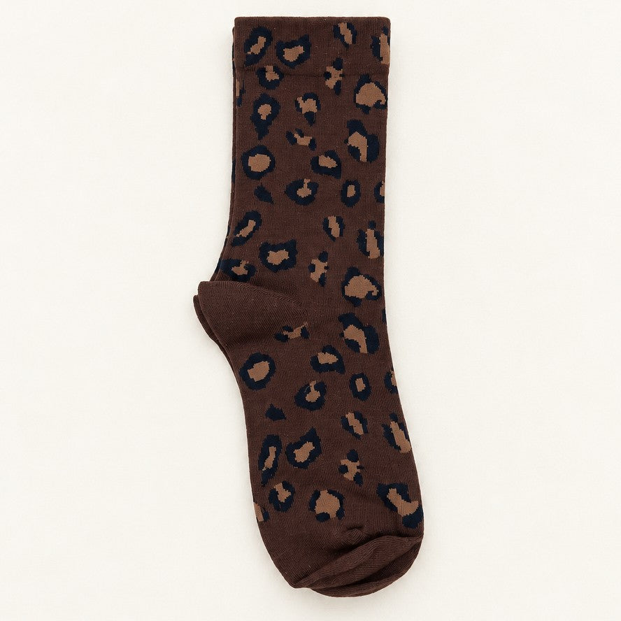 LEOPARD PRINT CREW SOCKS | 40S02095