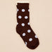 Polka Dot Lace Ruffle Trim Crew Socks | 40S02100