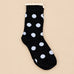 Polka Dot Lace Ruffle Trim Crew Socks | 40S02100